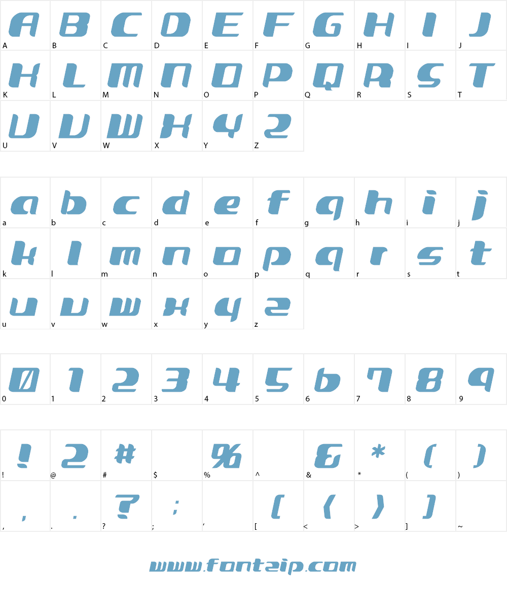 Curvic Font Character